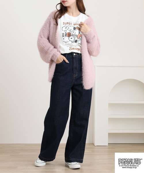 PEANUTS（ピーナッツ）の「PEANUTS 密集柄プリント天竺半袖Tシャツ（Tシャツ/カットソー・メンズ・ライトグリーン/ブラック/ホワイト系/サックスブルー/ホワイト系1/オフホワイト・M/L/LL）」の22枚目の写真