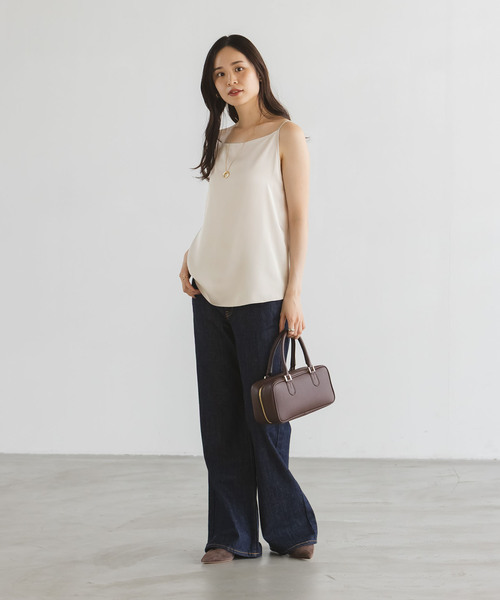 Noble（ノーブル）の「《追加》メルティサテン2WAYキャミ（キャミソール・レディース・ブラック/ホワイト/ベージュ・FREE）」の15枚目の写真