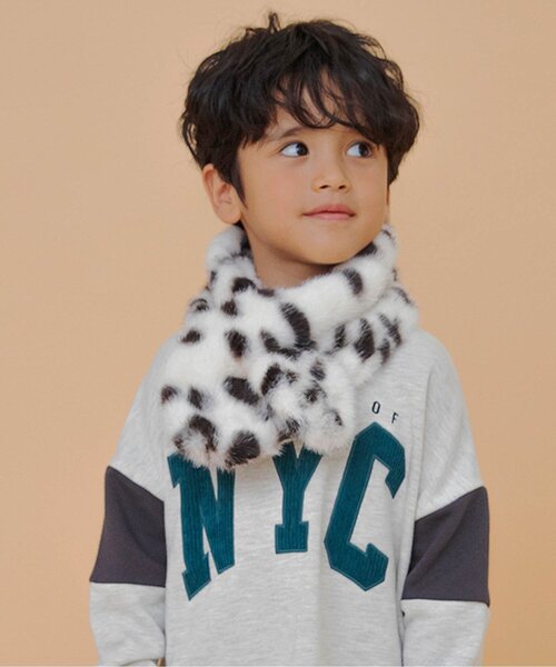 BREEZE（ブリーズ）の「ファーマフラー（マフラー・キッズ・ベージュ/ブラック/アイボリー・120/140）」の2枚目の写真