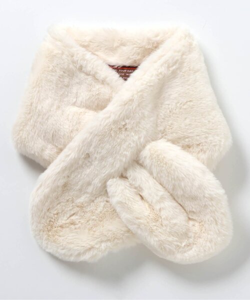 BREEZE（ブリーズ）の「ファーマフラー（マフラー・キッズ・ベージュ/ブラック/アイボリー・120/140）」の8枚目の写真