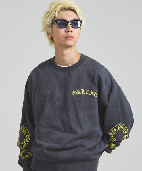 GALLIS ADDICTION（ガリスアディクション）の「GA COLOR刺繍&PRINT CREW（スウェット・メンズ・チャコール/ブラック/ブラック系その他2・M/L）」の22枚目の写真