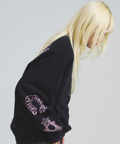 GALLIS ADDICTION（ガリスアディクション）の「GA COLOR刺繍&PRINT CREW（スウェット・メンズ・チャコール/ブラック/ブラック系その他2・M/L）」の6枚目の写真