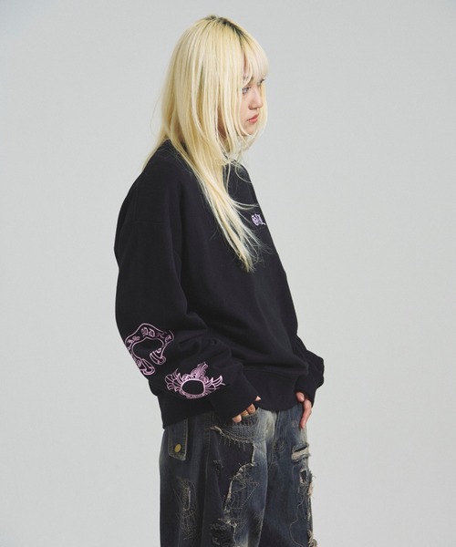 GALLIS ADDICTION（ガリスアディクション）の「GA COLOR刺繍&PRINT CREW（スウェット・メンズ・チャコール/ブラック/ブラック系その他2・M/L）」の8枚目の写真