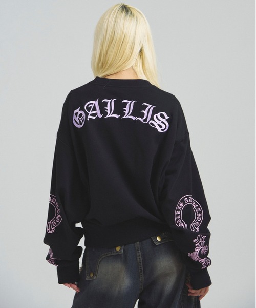 GALLIS ADDICTION（ガリスアディクション）の「GA COLOR刺繍&PRINT CREW（スウェット・メンズ・チャコール/ブラック/ブラック系その他2・M/L）」の10枚目の写真