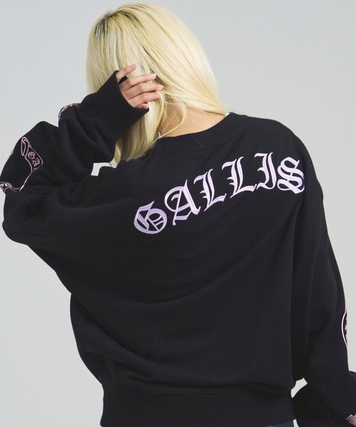 GALLIS ADDICTION（ガリスアディクション）の「GA COLOR刺繍&PRINT CREW（スウェット・メンズ・チャコール/ブラック/ブラック系その他2・M/L）」の11枚目の写真