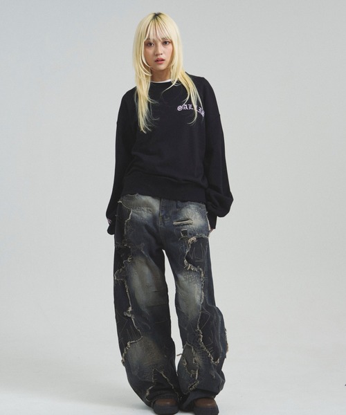 GALLIS ADDICTION（ガリスアディクション）の「GA COLOR刺繍&PRINT CREW（スウェット・メンズ・チャコール/ブラック/ブラック系その他2・M/L）」の14枚目の写真