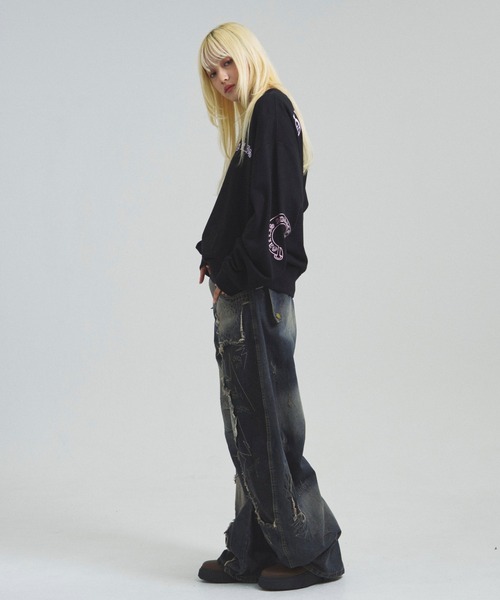 GALLIS ADDICTION（ガリスアディクション）の「GA COLOR刺繍&PRINT CREW（スウェット・メンズ・チャコール/ブラック/ブラック系その他2・M/L）」の16枚目の写真