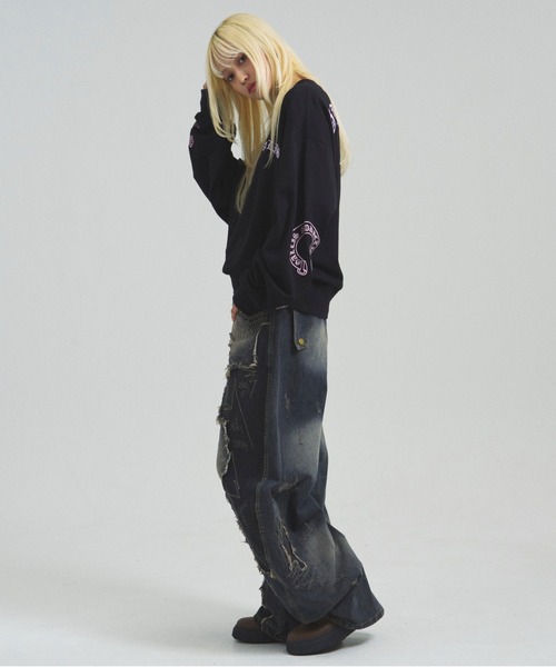 GALLIS ADDICTION（ガリスアディクション）の「GA COLOR刺繍&PRINT CREW（スウェット・メンズ・チャコール/ブラック/ブラック系その他2・M/L）」の17枚目の写真