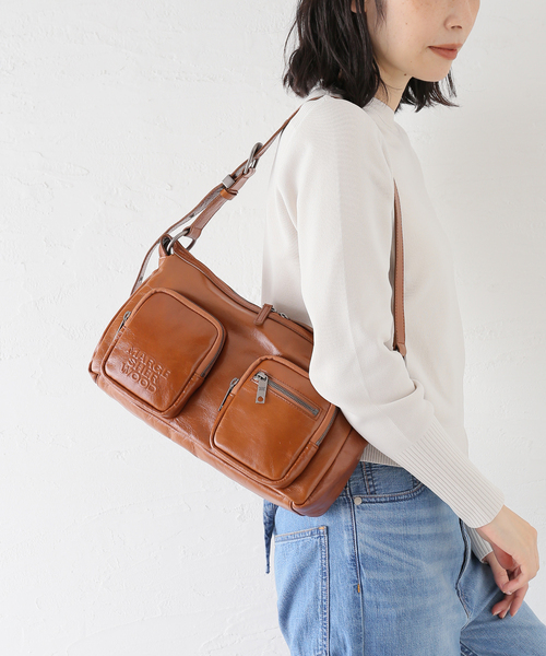 MARGE SHERWOOD（マージシャーウッド）の「【Geek Office / ギークオフィス】MARGESHERWOOD / OUTPOCKET HOBO（ショルダーバッグ・レディース・ブラウン・FREE）」の14枚目の写真