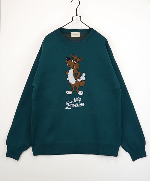 Burner（バーナー）の「【GROOVY STORE】ダブルジャカード スウェットライク デザインニットクルー ワイドシルエット（スウェット・メンズ・ブラック系その他4/チャコール/ダークグリーン系1/ダークグリーン系2/ネイビー/インディゴブルー/ダークインディゴブルー/オフホワイト/ブラック系その他3/ブラック系その他5/ダークグリーン/ネイビー系/アイボリー/ブラック/ブラック系その他2/チャコールグレー/ライトホワイト/ブラック系その他6・M/L/LL）」の13枚目の写真