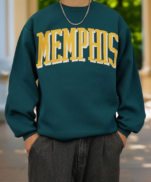 Burner（バーナー）の「【GROOVY STORE】ダブルジャカード スウェットライク デザインニットクルー ワイドシルエット（スウェット・メンズ・ブラック系その他4/チャコール/ダークグリーン系1/ダークグリーン系2/ネイビー/インディゴブルー/ダークインディゴブルー/オフホワイト/ブラック系その他3/ブラック系その他5/ダークグリーン/ネイビー系/アイボリー/ブラック/ブラック系その他2/チャコールグレー/ライトホワイト/ブラック系その他6・M/L/LL）」の14枚目の写真