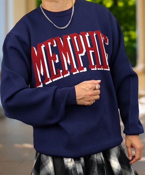 Burner（バーナー）の「【GROOVY STORE】ダブルジャカード スウェットライク デザインニットクルー ワイドシルエット（スウェット・メンズ・ブラック系その他4/チャコール/ダークグリーン系1/ダークグリーン系2/ネイビー/インディゴブルー/ダークインディゴブルー/オフホワイト/ブラック系その他3/ブラック系その他5/ダークグリーン/ネイビー系/アイボリー/ブラック/ブラック系その他2/チャコールグレー/ライトホワイト/ブラック系その他6・M/L/LL）」の17枚目の写真