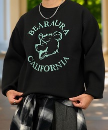 【GROOVY STORE】ダブルジャカード スウェットライク デザインニットクルー ワイドシルエット