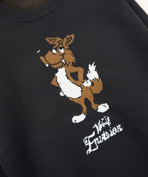 Burner（バーナー）の「【GROOVY STORE】ダブルジャカード スウェットライク デザインニットクルー ワイドシルエット（スウェット・メンズ・ブラック系その他4/チャコール/ダークグリーン系1/ダークグリーン系2/ネイビー/インディゴブルー/ダークインディゴブルー/オフホワイト/ブラック系その他3/ブラック系その他5/ダークグリーン/ネイビー系/アイボリー/ブラック/ブラック系その他2/チャコールグレー/ライトホワイト/ブラック系その他6・M/L/LL）」の20枚目の写真