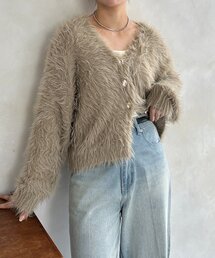 Thevon | ニュアンスボタンボリュームシャギーカーディガン(カーディガン/ボレロ)