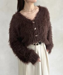 Thevon | ニュアンスボタンボリュームシャギーカーディガン(カーディガン/ボレロ)