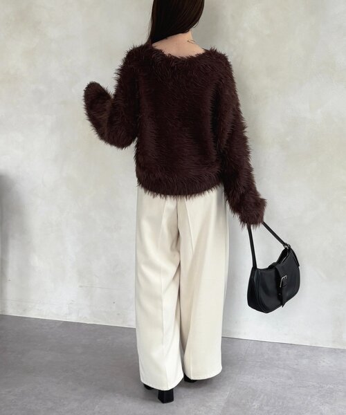 Thevon(ゼボン)の「ニュアンスボタンボリュームシャギーカーディガン(カーディガン/ボレロ・レディース・アイボリー/ブラウン/ベージュ・FREE)」の18枚目の写真