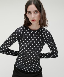 kiehtova（キエトヴァ）の「【kiehtova】SLEEK DOT TOPS/シアー ドット トップス（Tシャツ/カットソー）」