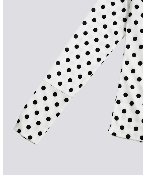 kiehtova（キエトヴァ）の「【kiehtova】SLEEK DOT TOPS/シアー ドット トップス（Tシャツ/カットソー・レディース・ブラック/ホワイト・FREE）」の7枚目の写真