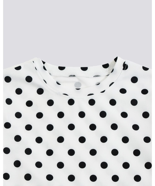 kiehtova（キエトヴァ）の「【kiehtova】SLEEK DOT TOPS/シアー ドット トップス（Tシャツ/カットソー・レディース・ブラック/ホワイト・FREE）」の8枚目の写真