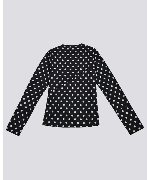 kiehtova（キエトヴァ）の「【kiehtova】SLEEK DOT TOPS/シアー ドット トップス（Tシャツ/カットソー・レディース・ブラック/ホワイト・FREE）」の10枚目の写真