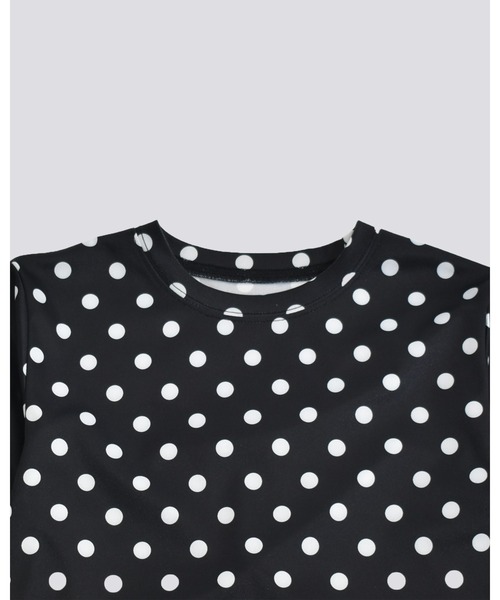 kiehtova（キエトヴァ）の「【kiehtova】SLEEK DOT TOPS/シアー ドット トップス（Tシャツ/カットソー・レディース・ブラック/ホワイト・FREE）」の12枚目の写真