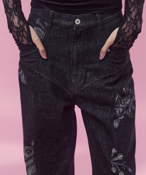 FETICO/フェティコ】《STUDIOUS別注》別注 ROSE DENIM PANTS/ローズ