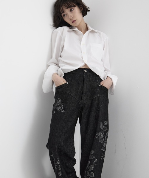 黒 1 FETICO STUDIOUS 別注 ROSE DENIM PANTS 別注 ROSE DENIM PANTS
