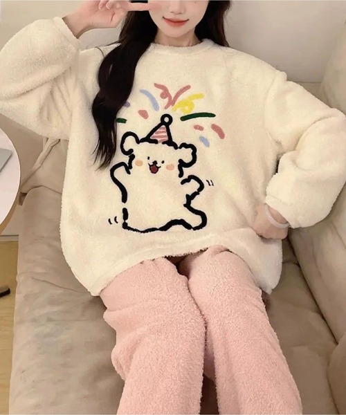 MAISON DE THERESE(メゾン ド テレーズ)の「コーラルフリース ルームウェア セット(ルームウェア/パジャマ・レディース・A/B/E/C/D/G/H/F・M/L/XL)」の5枚目の写真