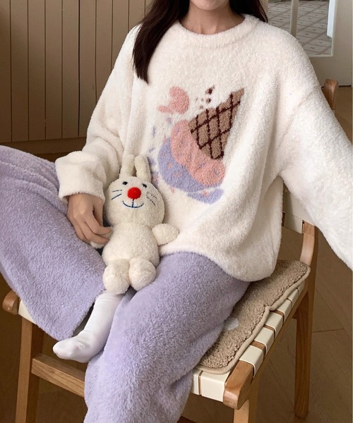 MAISON DE THERESE(メゾン ド テレーズ)の「コーラルフリース ルームウェア セット(ルームウェア/パジャマ・レディース・A/B/E/C/D/G/H/F・M/L/XL)」の6枚目の写真