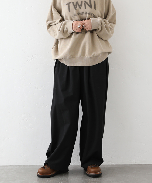 JOURNAL STANDARD LUXE（ジャーナルスタンダード　ラックス）の「TR タックパンツ（その他パンツ・レディース・ネイビー/ブラック・FREE）」の5枚目の写真