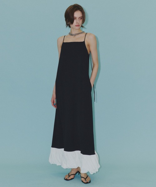 yae(ヤエ)の「Ballon hem strechy dress / バルーンヘムストレッチ yae(ヤエ)の「Ballon hem strechy dress / バルーンヘムストレッチ