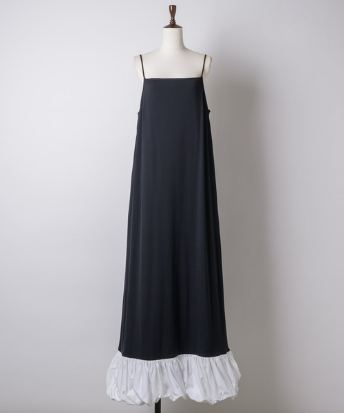 Ballon hem strechy dress / バルーンヘムストレッチドレス