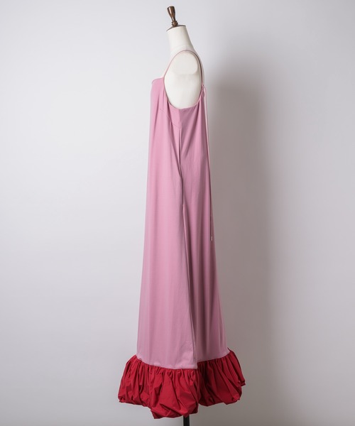 yae（ヤエ）の「Ballon hem strechy dress / バルーンヘムストレッチドレス（ワンピース・レディース・ブラック/ピンク・38/36）」の16枚目の写真