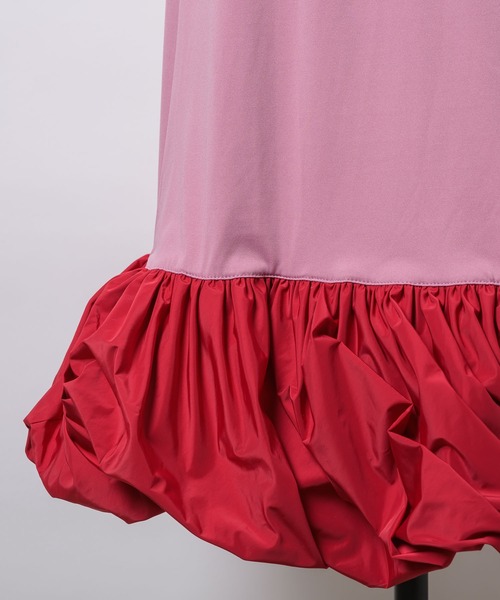 yae（ヤエ）の「Ballon hem strechy dress / バルーンヘムストレッチドレス（ワンピース・レディース・ブラック/ピンク・38/36）」の20枚目の写真
