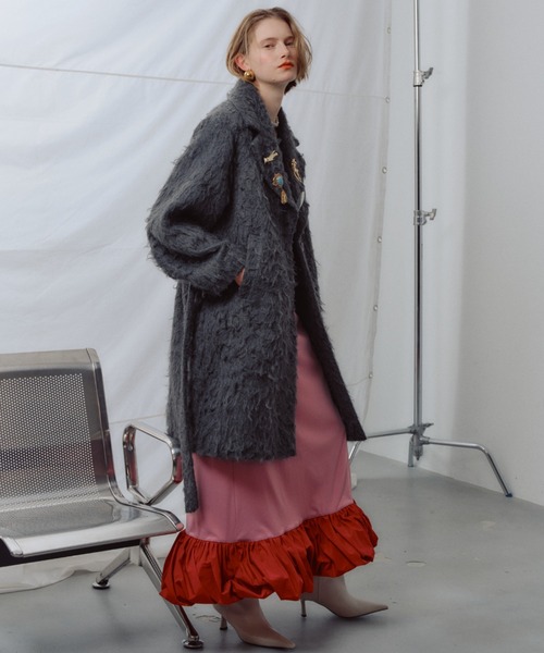 Ballon hem strechy dress / バルーンヘムストレッチドレス