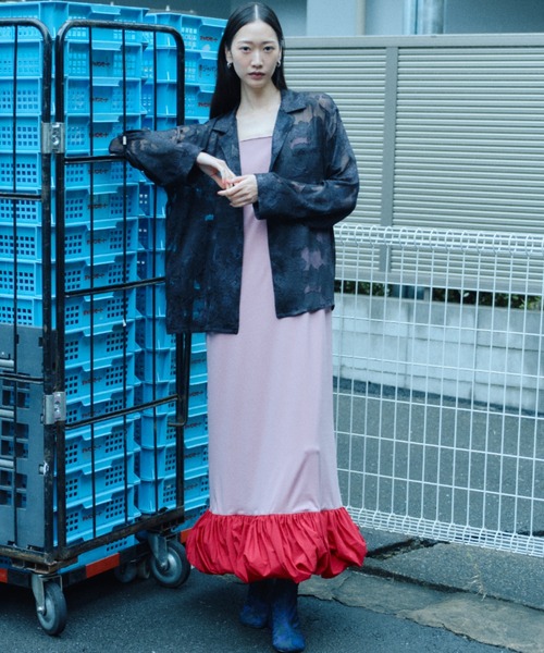 yae(ヤエ)の「Ballon hem strechy dress / バルーンヘムストレッチ yae(ヤエ)の「Ballon hem strechy dress / バルーンヘムストレッチ