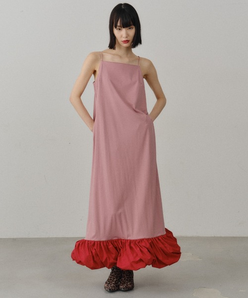 yae（ヤエ）の「Ballon hem strechy dress / バルーンヘムストレッチ