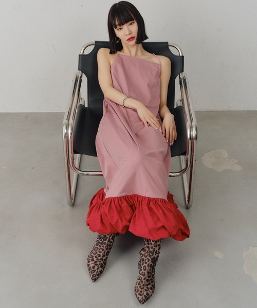 yae(ヤエ)の「Ballon hem strechy dress / バルーンヘムストレッチ yae(ヤエ)の「Ballon hem strechy dress / バルーンヘムストレッチ