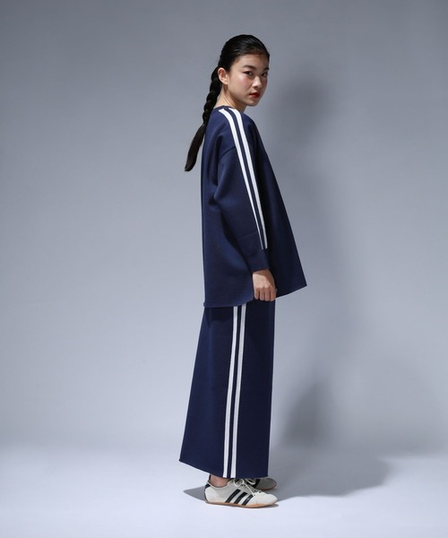 JEANASIS（ジーナシス）の「【Les Fleurs】ラインプルオーバーLS/612203（ニット/セーター・レディース・ブラック/ネイビー/グレー・FREE）」の18枚目の写真