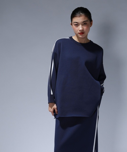 JEANASIS（ジーナシス）の「【Les Fleurs】ラインプルオーバーLS/612203（ニット/セーター・レディース・ブラック/ネイビー/グレー・FREE）」の21枚目の写真