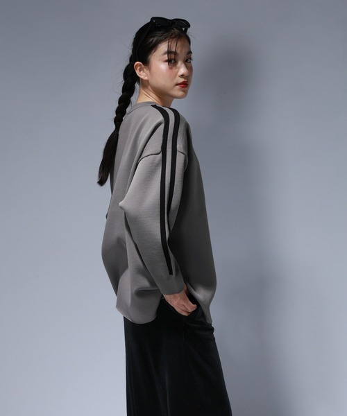 JEANASIS（ジーナシス）の「【Les Fleurs】ラインプルオーバーLS/612203（ニット/セーター・レディース・ブラック/ネイビー/グレー・FREE）」の13枚目の写真