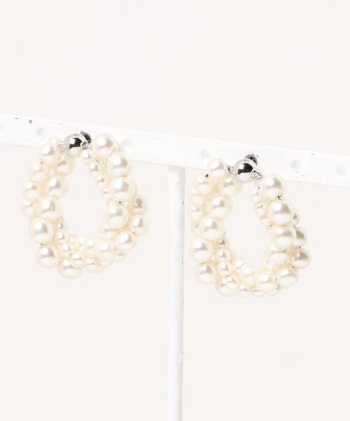 RESEXXY(リゼクシー)の「ボリュームパールフープピアス(ピアス(両耳用)・レディース・ゴールド/シルバー・FREE)」の1枚目の写真