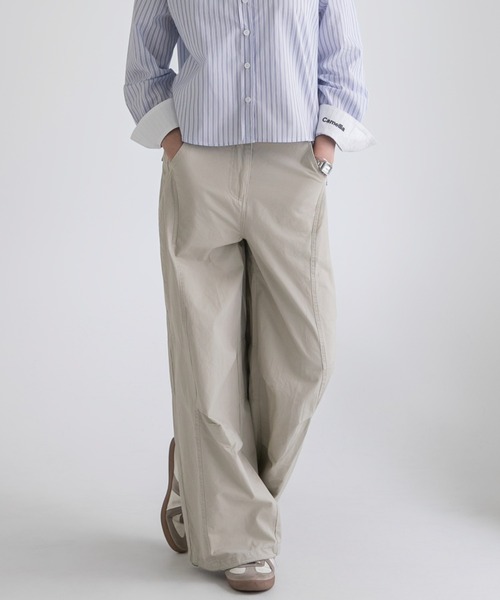 Max J(マックスジェイ)の「【Max J】ワイドバルーンパンツ(チノパンツ・レディース・ベージュ・SMALL/LARGE/MEDIUM)」の4枚目の写真