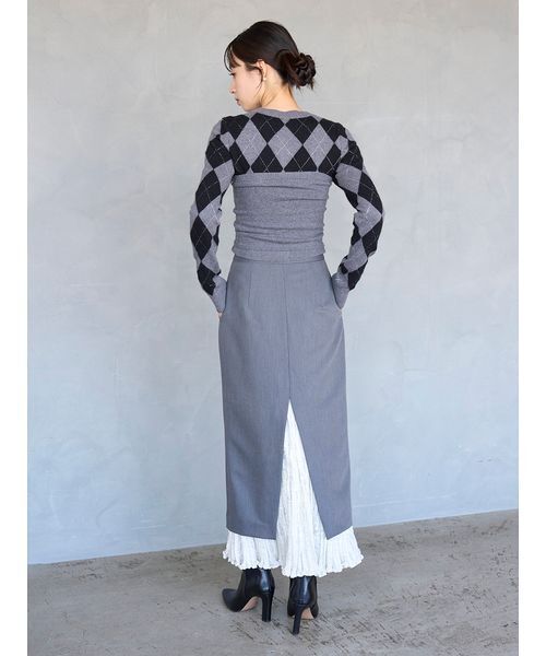 セール】プリーツドッキングナロースカート（スカート）｜SNIDEL