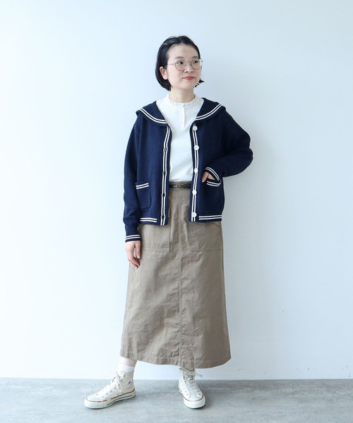 PAR ICI（パーリッシィ）の「コーマ天竺 ヘンリーネックフリルカットソー（Tシャツ/カットソー・レディース・ホワイト・FREE）」の16枚目の写真