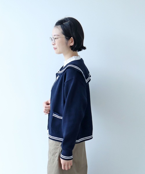 PAR ICI（パーリッシィ）の「コーマ天竺 ヘンリーネックフリルカットソー（Tシャツ/カットソー・レディース・ホワイト・FREE）」の13枚目の写真