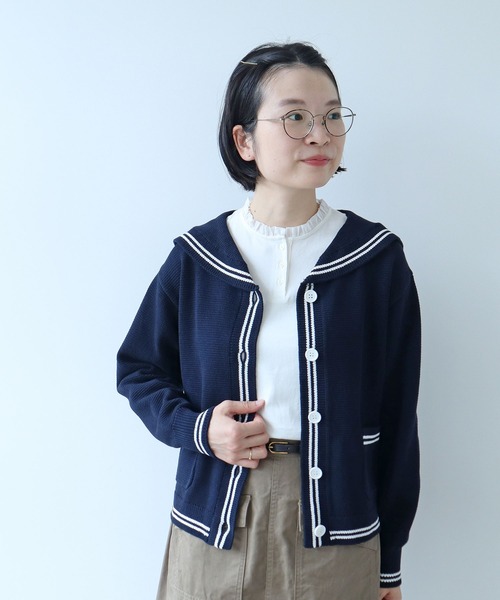 PAR ICI（パーリッシィ）の「コーマ天竺 ヘンリーネックフリルカットソー（Tシャツ/カットソー・レディース・ホワイト・FREE）」の12枚目の写真