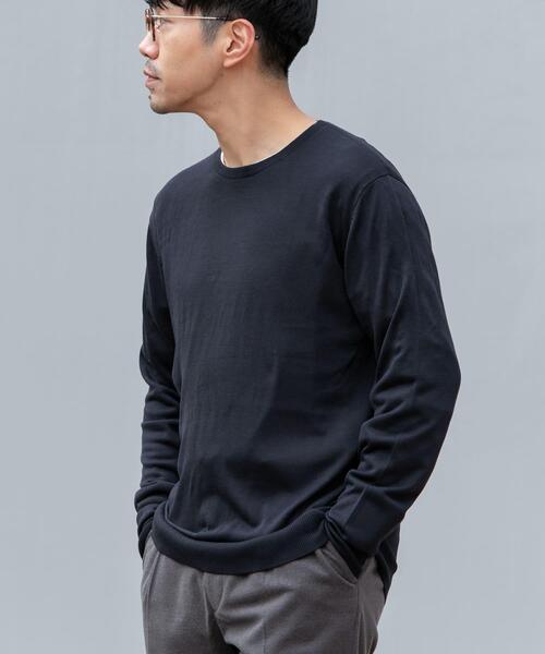 URBAN RESEARCH ROSSO MEN(アーバンリサーチロッソメン)の「『XLサイズあり』『UR TECH』ハイゲージクルーネックニット(ニット/セーター・メンズ・グレー/ネイビー/ベージュ/ブラック・LARGE/MEDIUM/X-LARGE)」の4枚目の写真