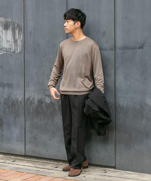 URBAN RESEARCH ROSSO MEN(アーバンリサーチロッソメン)の「『XLサイズあり』『UR TECH』ハイゲージクルーネックニット(ニット/セーター・メンズ・グレー/ネイビー/ベージュ/ブラック・LARGE/MEDIUM/X-LARGE)」の15枚目の写真